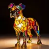 Adornos de la Serie de Perros Transfronterizos Luz Nocturna Creativa con Luz LED Estatua de Animal Artística Lámpara Decorativa de Escritorio para el Hogar