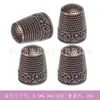 Dedal Grueso de Metal Vintage para Dedos para Uso en Casa, Presionador de Agujas, Enhebrador de Agujas de Coser a Mano, Herramientas de Costura en Caja de Hierro
