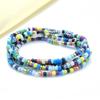 Cadena Corporal Transfronteriza Europea y Americana con Cuentas de Vidrio, Cadena de Cintura de Joyería Hecha a Mano Elástica con Accesorios de Colgante de Pez Mano Mágica a la Moda