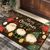 Alfombra de Navidad transfronteriza personalizable absorbente antideslizante resistente a la suciedad felpudo para puerta de entrada alfombra de suelo de Navidad venta al por mayor