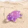 Paisaje en miniatura, tortuga brillante y con lentejuelas creativas que brillan en la oscuridad, decoración DIY, accesorio de bolsa sorpresa, adorno pequeño