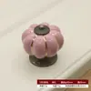 Branco Marfim Alça de Abóbora Estilo Europeu Moderno Simples Pastoral Rústico Gaveta Armário Porta de Guarda-roupa Desenho Animado Alça de Cerâmica
