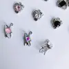 Accesorios de Aleación DIY al por Mayor Colgantes Coloridos Incrustados con Pedrería Pulseras Collares Incrustados con Circonita Pequeños Dijes Accesorios de Joyería
