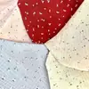 Tecido de Gaze Dupla 100% Algodão com Estampa Floral Pequena e Fresca, Adequado para Roupas de Casa de Bebê, Roupas Infantis e Pijamas