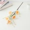 Arranjo de flores artificiais de luxo leve Azalea Flor artificial Sala de estar Mesa de jantar Buquê seco Arranjo de flores decorativas Mobiliário doméstico