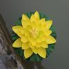 Flor de lótus artificial de 18 cm, folha de lótus, nenúfar, decoração de superfície de água, adereço de performance no atacado, vendas diretas da fábrica.