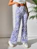 2024 Amazon Ebay Aliexpress Pantalones Elegantes de Moda Estampados para Mujer Cintura Alta Pierna Ancha Yoga Deportes Casual