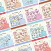Bloc de Notas Cuadrado de Chocolate con Personaje de Dibujos Animados Estilo Japonés con Páginas de Colores y Pegatinas Material para Manualidades Papel para Notas 6 Tipos