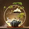Gran Adorno de Árbol de la Fortuna de Arena Movediza Líquida con Fuente de Agua Corriente para Decoración de Oficina para Atraer Riqueza y Prosperidad