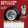 Taza Termo Qihu Olla Termo de Gran Capacidad Portátil para Coche Montaje en Coche Termo para Exteriores Botella de Agua de Acero Inoxidable 316 Viaje