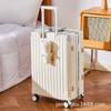 Maleta de Alto Valor 24 pulgadas Marco de Aluminio Ruedas Universales Silenciosas Maleta Trolley de Viaje Portavasos Plegable Caja con Contraseña Gran Capacidad