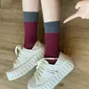 Nuevos Calcetines de Felpa Tejidos de Angora Rojo Azul Miao Otoño e Invierno Tendencia Corea del Sur Calcetines para Mujer Versátiles