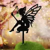 Nuevo producto transfronterizo: Jarrón de hada de flor de hierro, decoración de linterna luminosa, manualidad de jardinería para césped de jardín al aire libre