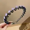 Diadema para Mujer con Cabello Corto, Flor de Diamante de Verano 2025 Nueva Ola Diadema para Peinar el Flequillo y Evitar que se Deslice