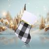 7 Decoraciones Navideñas Calcetín Navideño con Borde de Felpa Cuadros Clásicos Colgantes Bolsa de Regalo Bolsa de Regalo Bolsa de Caramelos Colgante