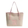 Bolsa de Mão Doce para Menina Nova Tendência Bolsa de Palha Grande Capacidade Bolsa Tote Color Block Bolsa de Ombro para Praia