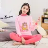 Conjunto de ropa interior térmica de algodón puro para niñas de otoño, conjunto de ropa interior cálida para adolescentes, pijamas para niños, camisetas y pantalones térmicos para niños