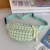Bolso de hombro suave estilo japonés Ins, a cuadros, sencillo, tipo Joker, pequeño, para mujer, bandolera para chica y estudiante.