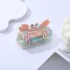 Yhj Accesorios para el Cabello Nuevo Cangrejo de Mar Clip de Pez Clip de Acetato de Gama Alta Incrustado con Diamantes Clip Tiburón para el Cabello Clip para el Cabello