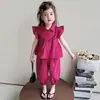 Conjunto de Menina Verão 2026 Novo Estilo Bebê Menina Elegante Fashion Roupas de Verão Roupas Casuais Infantis Peça Dupla Fino
