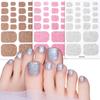 Zhengxiang Nuevas Pegatinas de Verano para Pies Pegatinas de Arte para Uñas Impermeables Color Puro Polvo de Cebolla Celebridad de Internet Pegatinas para Uñas Pegatinas de Arte para Uñas de los Pies Transfronterizo