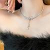 Colar Laço Zircônia Feminino 2024 Novas Explosões Atacado Senso High-end Luxo Leve Simples Corrente Clavícula Acessórios de Joalheria