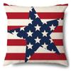 Funda de Almohada Transfronteriza de Amazon Día de la Independencia Estadounidense Lino Sofá Coche Oficina Cojín Lumbar Funda para el Hogar