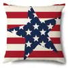 Fronha Amazon Transfronteiriça Dia da Independência Americana Linho Sofá Carro Escritório Almofada Lombar Capa Decoração de Casa