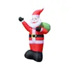 Santa Claus Inflable Transfronterizo de 6 pies Modelo de Aire Luminoso LED Fábrica de Diseño de Lugares Navideños