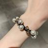 Nueva Pulsera Elegante de Perlas Cuerda para el Cabello para Mujer Diseño de Cuerda para la Cabeza de Doble Propósito Liga de Goma para Cola de Caballo Moño Accesorios para el Cabello
