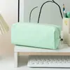 Estuche de Seersucker de Venta Caliente Transfronterizo Organizador de Escritorio para Estudiantes Bolsa de Papelería Gran Capacidad Raya Bordada Bolsa de Almacenamiento para Viajes