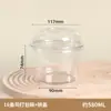 Vaso PET desechable de alta transparencia para ensalada de frutas, para llevar comercial con tapa, gelatina de leche de doble pared, caja de embalaje redonda al por mayor