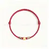 Pulsera de Oro Puro 999 con Cuentas de la Suerte, Hilo Rojo para el Año de Nacimiento, Mes Completo del Bebé, Adulto, Ceremonia de Apertura, Joyería de Oro, Regalo Casual