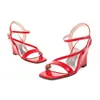 Sandálias femininas de verão com biqueira aberta, sapatos femininos transfronteiriços plus size, sandálias de salto alto plataforma, sandálias femininas com fivela e bico redondo