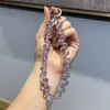 Cadena de Cristal con Cuentas Hecha a Mano para Teléfono Móvil de Celebridad de Internet para Mujeres, Llavero Exquisito y de Alta Gama Junta de Llavero Cadena Corta para Colgar el Teléfono Móvil en la Muñeca