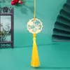 Colgante de borla metálica del Conejo de Jade de Mediados de Otoño, Accesorio de Collar Hanfu Qipao Estilo Chino Tradicional, Adorno Colgante Decorativo para Eventos en Centros Comerciales y Entradas