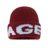 Gorro de Punto con Letra Retro Coreano de Comercio Exterior 2025 Nuevo para Mujer Invierno Cálido Holgado Versátil Protección para Orejas Gorro de Lana