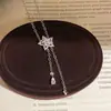 Collar de Mariposa con Pedrería Único y Versátil, Accesorio de Moda para el Día a Día, Cadena Elegante para la Clavícula para el Trabajo, Collar de Lujo Ligero de Alta Gama al por Mayor