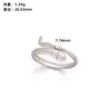 Anillo mínimo de pedido europeo y americano retro ancho plisado de acero de titanio oro de 18k personalizado de acero inoxidable en forma de corazón