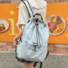 Mochila leve com cordão para atividades ao ar livre, mochila de ciclismo, bolsa para estudante universitário de badminton, grande capacidade para lazer, esportes e viagens