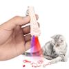 Divertido juguete para gatos con forma de palo, para aliviar el aburrimiento, con luz láser infrarroja, divertido bolígrafo para gatos, bolígrafo láser recargable por USB.