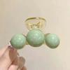 Moda Lujo Ligero Pasador de Perlas Aguacate Pinza Linda Pinza de Alta Gama Pinza Tiburón para la Parte Posterior de la Cabeza Tocado Venta al por Mayor