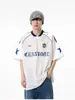 Diseño Americano Transpirable de Manga Corta Malla Verano Empalme Marca de Moda Atractivo Jersey de Hockey Callejero Superior