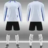 Novo Conjunto de Uniforme de Futebol de Manga Longa para Adultos e Crianças, Uniformes de Treinamento para Competição Esportiva de Futebol