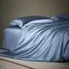 Juego de cuatro piezas de algodón egipcio de fibra larga de alta gama, 100% algodón puro, sábana de cama de lujo ligero, funda de edredón, ropa de cama