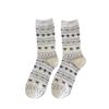 Primavera e verão novas meias de cano alto Fair Isle para crianças laço branco amor cacho meias de algodão estilo coreano com meias para sapatos Birkenstock