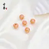 Flor de Cloisonné Bola Azul Quemado Esmalte de Gota Aceite Esmalte Separadores Redondos Accesorios de Cuentas Pulsera DIY Collar Cuentas Estilo Étnico