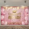 Nuevo Tela de Fondo de Temporada de Graduación Transfronteriza en Serie Rosa y Dorada para Decoración de Fiesta de Temporada de Graduación y Tela Colgante para Fondo de Foto