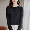Novo Cardigã de Lã Tencel Fina 2026 para Mulheres, Gola Redonda, Fechamento em Botão Único, Suéter de Malha Fina, Cor Sólida, Camisa Simples para Ar Condicionado