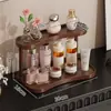 Suporte para Café, Prateleira de Armazenamento Lateral para Mesa de Jantar, Prateleira de Armazenamento para Mesa Doméstica, Prateleira de Armazenamento para Maquiagem e Skincare de Dormitório, Item Popular de Venda Transfronteiriça